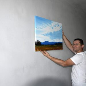 W górach - obraz olejny na płótnie bawełnianym, Ernest Możdżeń, Kielce