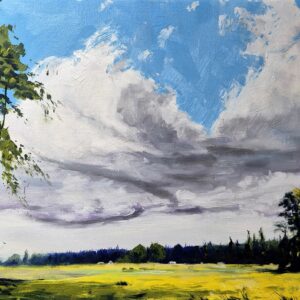 Przed burzą - obraz olejny na płótnie lnianym, Ernest Możdżeń, Kielce